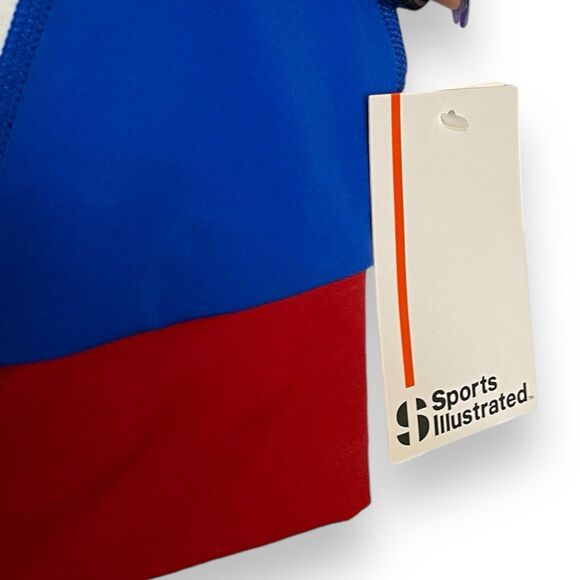 Sports Illustrated Crop Top Sports Bra Womens XXL Workout Cycling Colorblock NEW - Picture 8 of 9